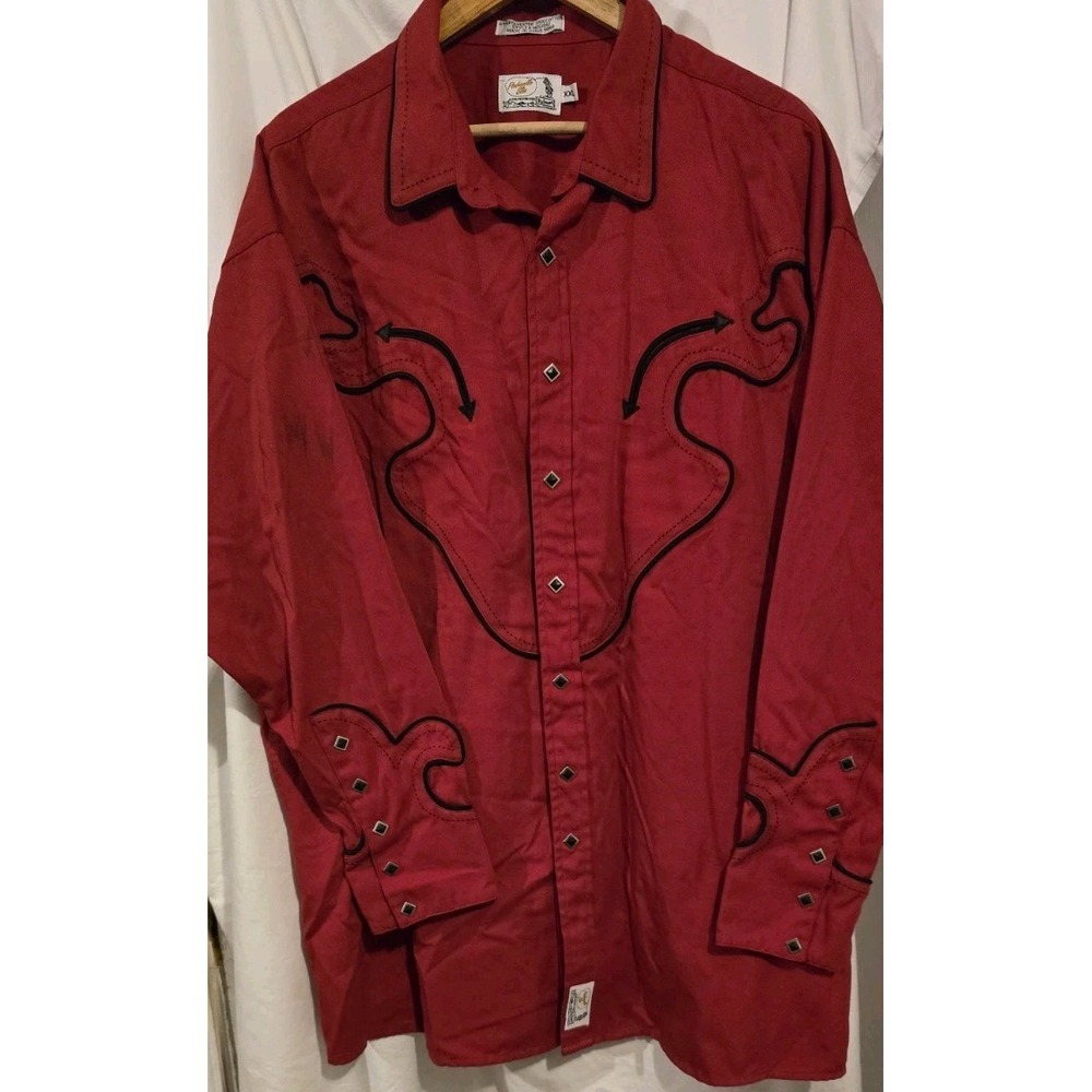 Parkandle slim‎ long sleeve shirt XXL polyester RED